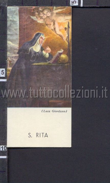  - X2391 S. SANTA RITA LUCA GIORDANO SEGNALIBRO Santino Holy Card